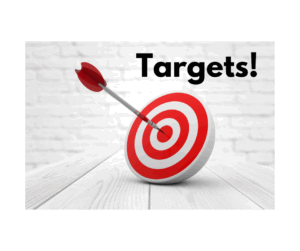 red and white target with arrow in centre